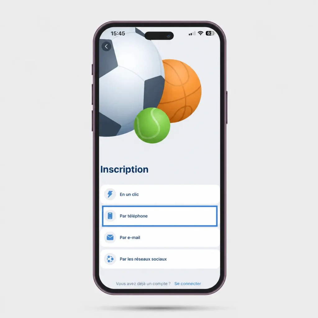 Guide inscription 1XBET étape 1