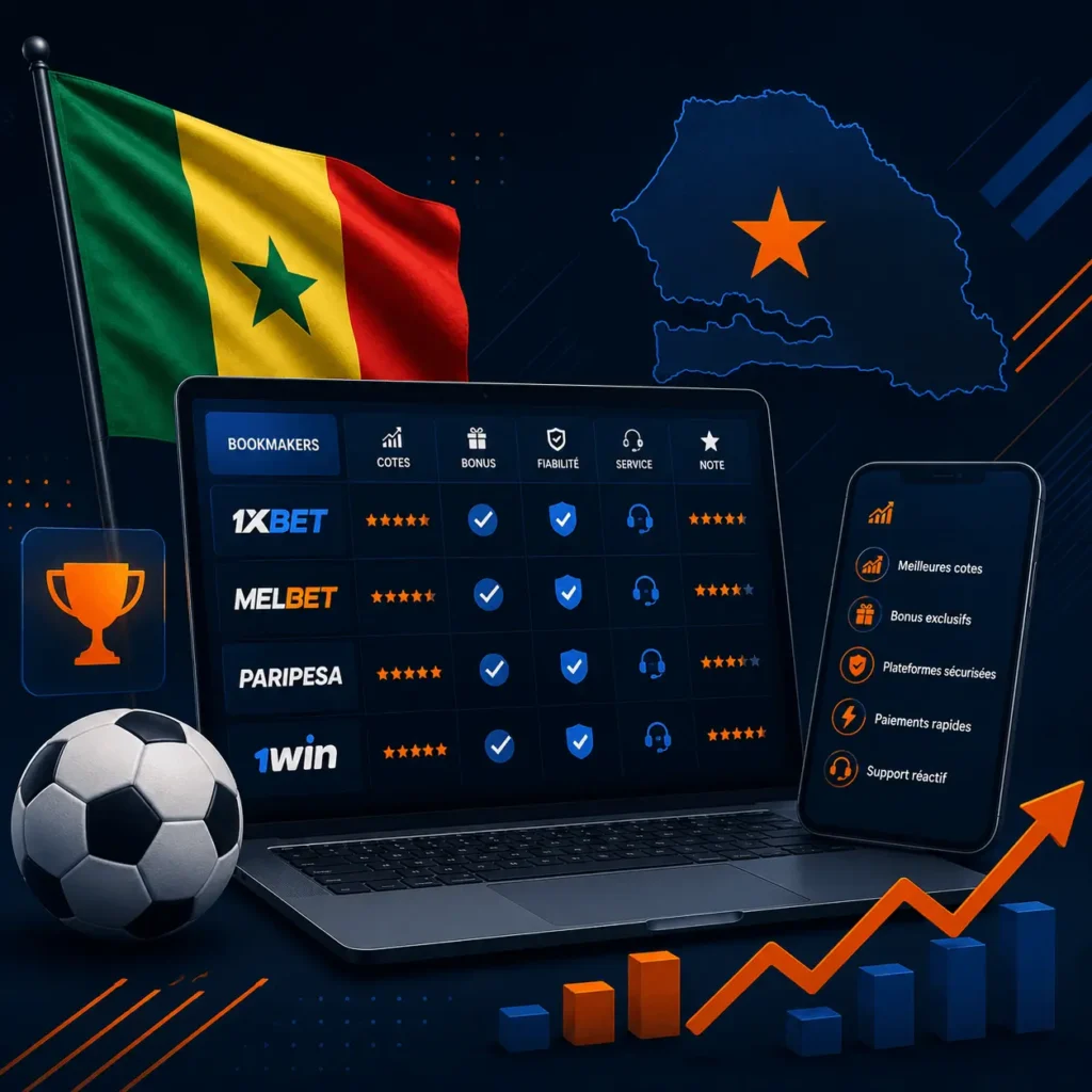 Comparatif bookmakers Sénégal